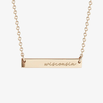 Wisconsin Horizontal Bar Necklace