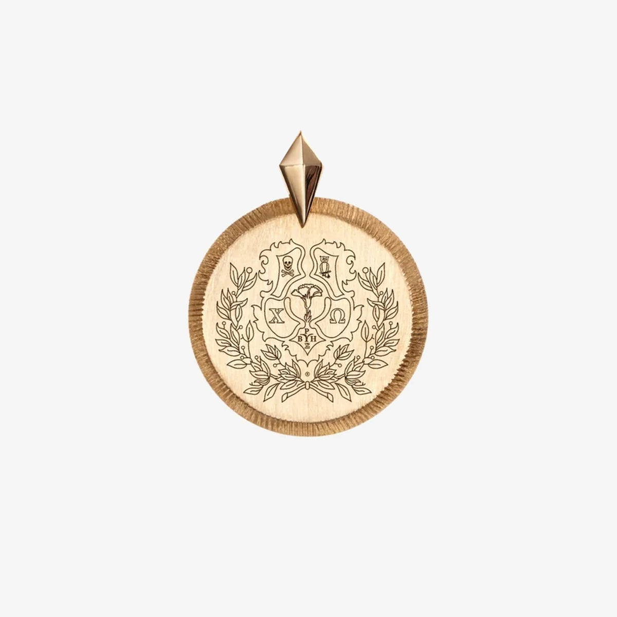 Chi Omega Florentine Crest Pendant Petite