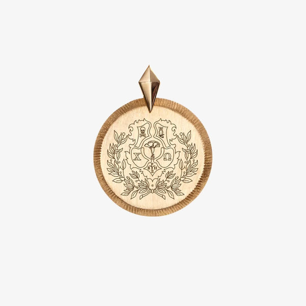 Chi Omega Florentine Crest Pendant Petite