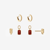 Chi Omega Owl Florentine Earring Bundle