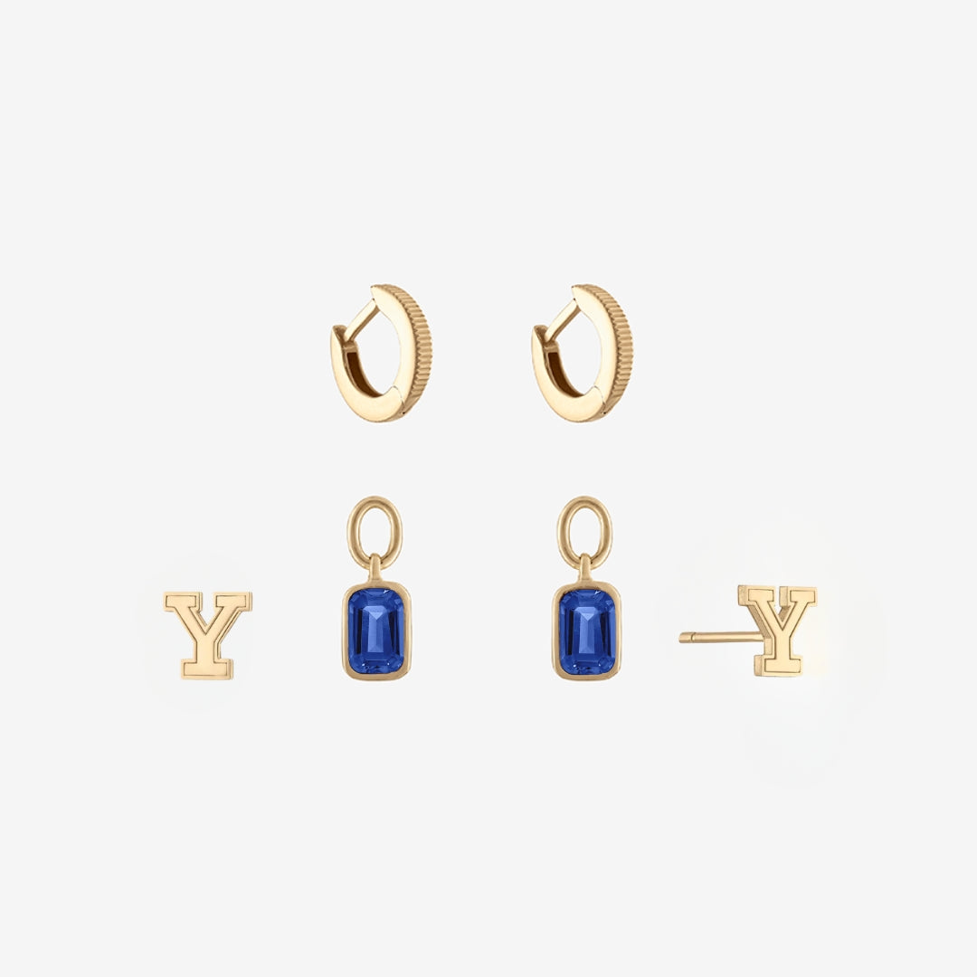 Yale Logo Florentine Earring Bundle