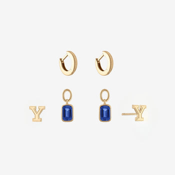 Yale Logo Florentine Earring Bundle