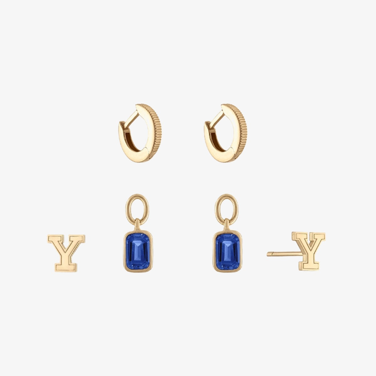 Yale Logo Florentine Earring Bundle