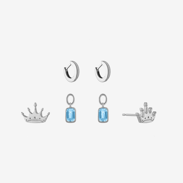 Zeta Tau Alpha Crown Florentine Earring Bundle