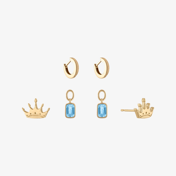 Zeta Tau Alpha Crown Florentine Earring Bundle
