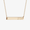 Zeta Tau Alpha Horizontal Bar Necklace