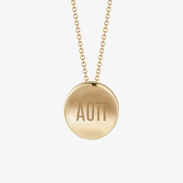 Alpha Omicron Pi Letters Necklace