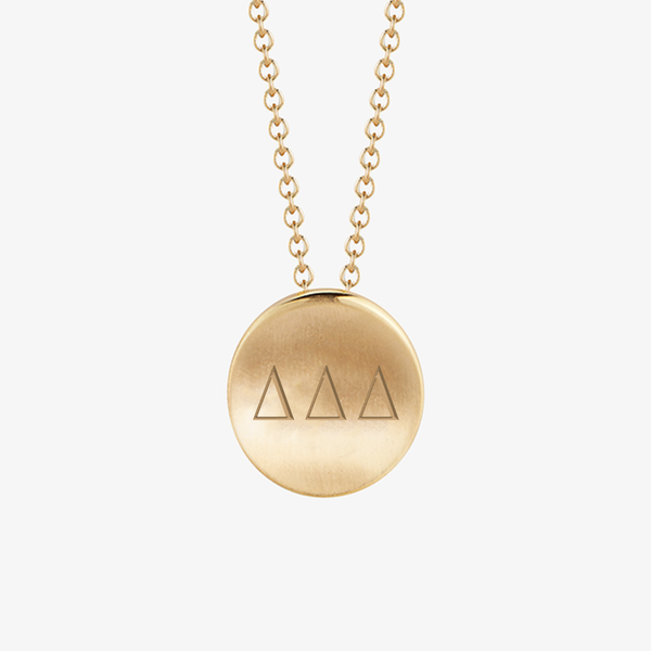 Delta Delta Delta Letters Necklace