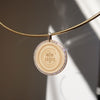 Clemson Diamond Florentine Pendant shown on Neck Collar