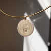 FSU Diamond Florentine Pendant shown on Neck Collar in gold