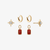 Garnet North Star Florentine Earring Bundle