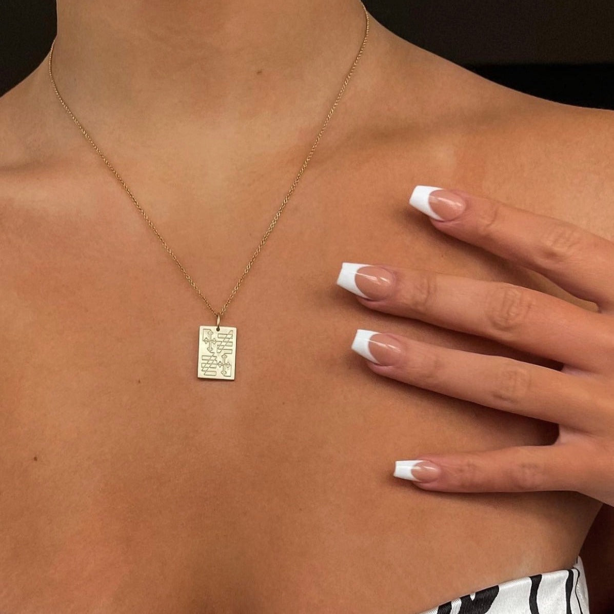 Maryland Flag Rectangle Pendant