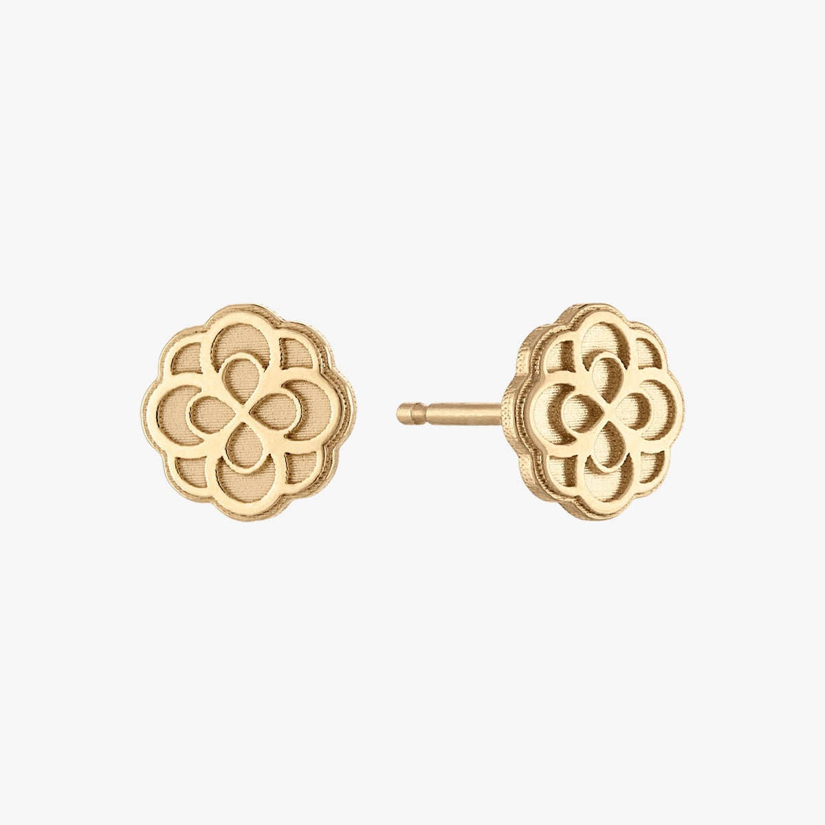 Alpha Omicron Pi Rose Stud Earrings
