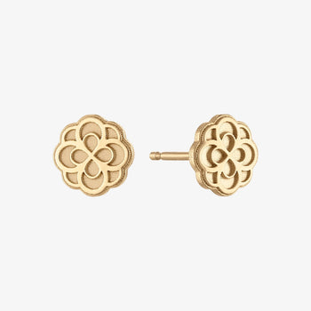 Alpha Omicron Pi Rose Stud Earrings