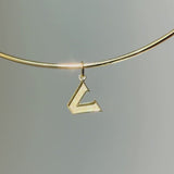 Vanderbilt Logo Charm shown on Neck Collar in gold