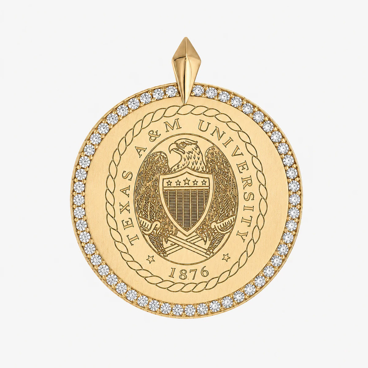 Texas A&M Diamond Florentine Pendant