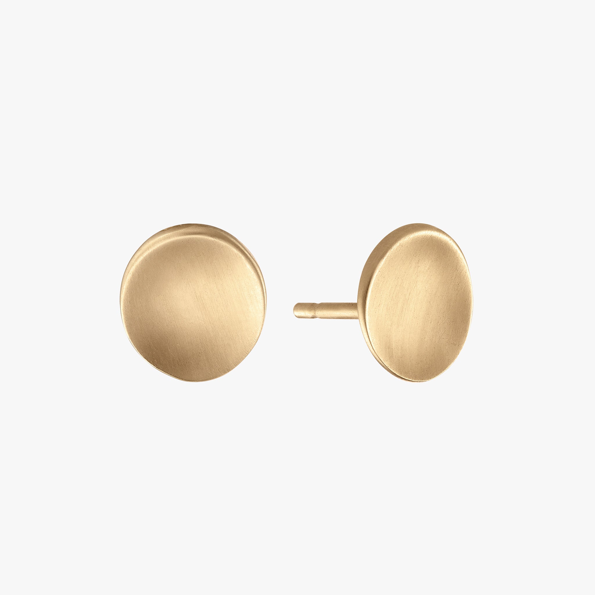 Buy Gold Stud Earrings, Round Shape Earrings, Yellow Gold Earrings, 14K  Earrings, Circle Earrings, Girls Studs, Handmade Jewelry, Gift for Her  Online in India - Etsy