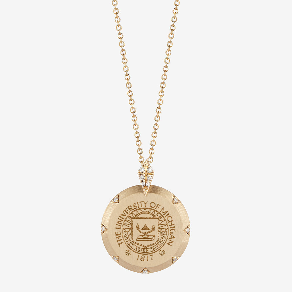 Michigan 7-Point Diamond Pendant
