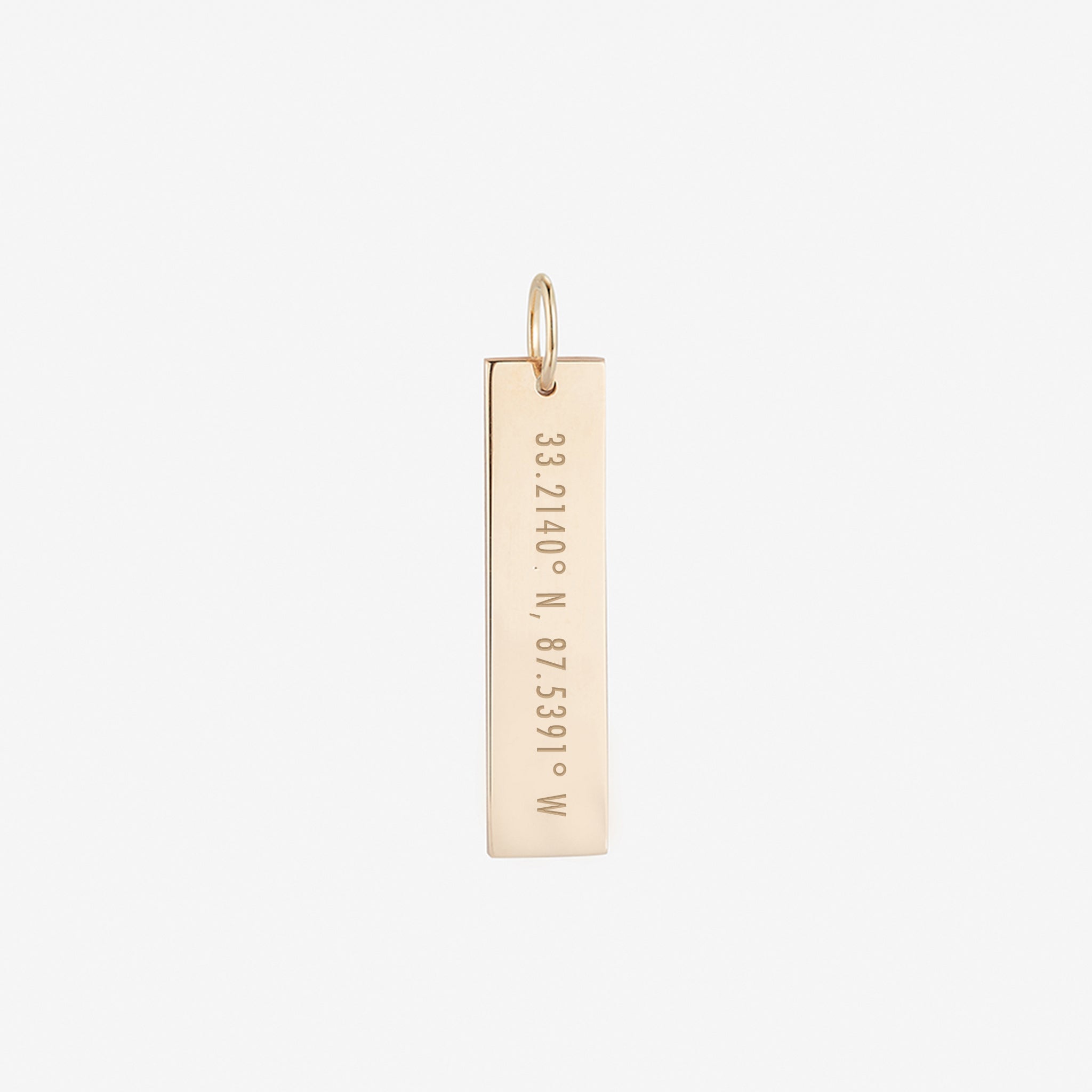 Custom Engraved Sterling Silver Vertical Bar Pendant Necklace - Clothed  with Truth