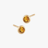 Citrine Bezel Studs