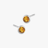 Citrine Bezel Studs