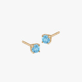 Blue Topaz Stud Earrings