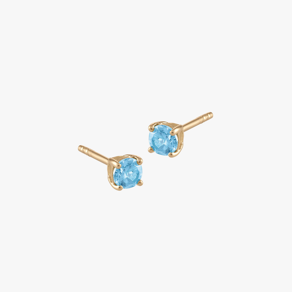 Blue Topaz Stud Earrings