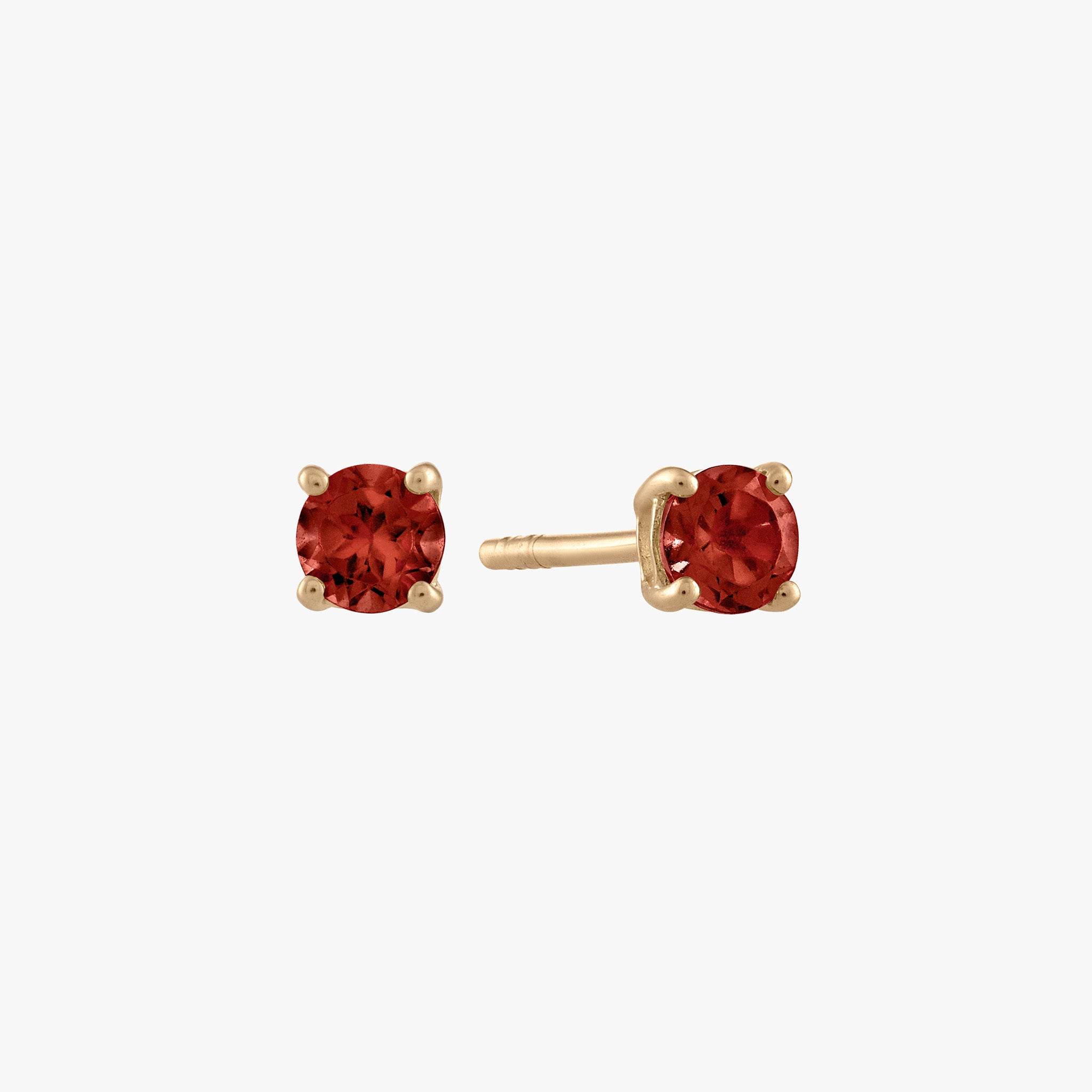 Garnet Dangle Pierced Earrings