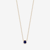 sapphire gemstone necklace bezel set