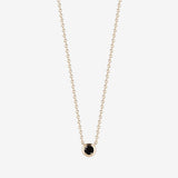 black onyx gemstone necklace bezel set