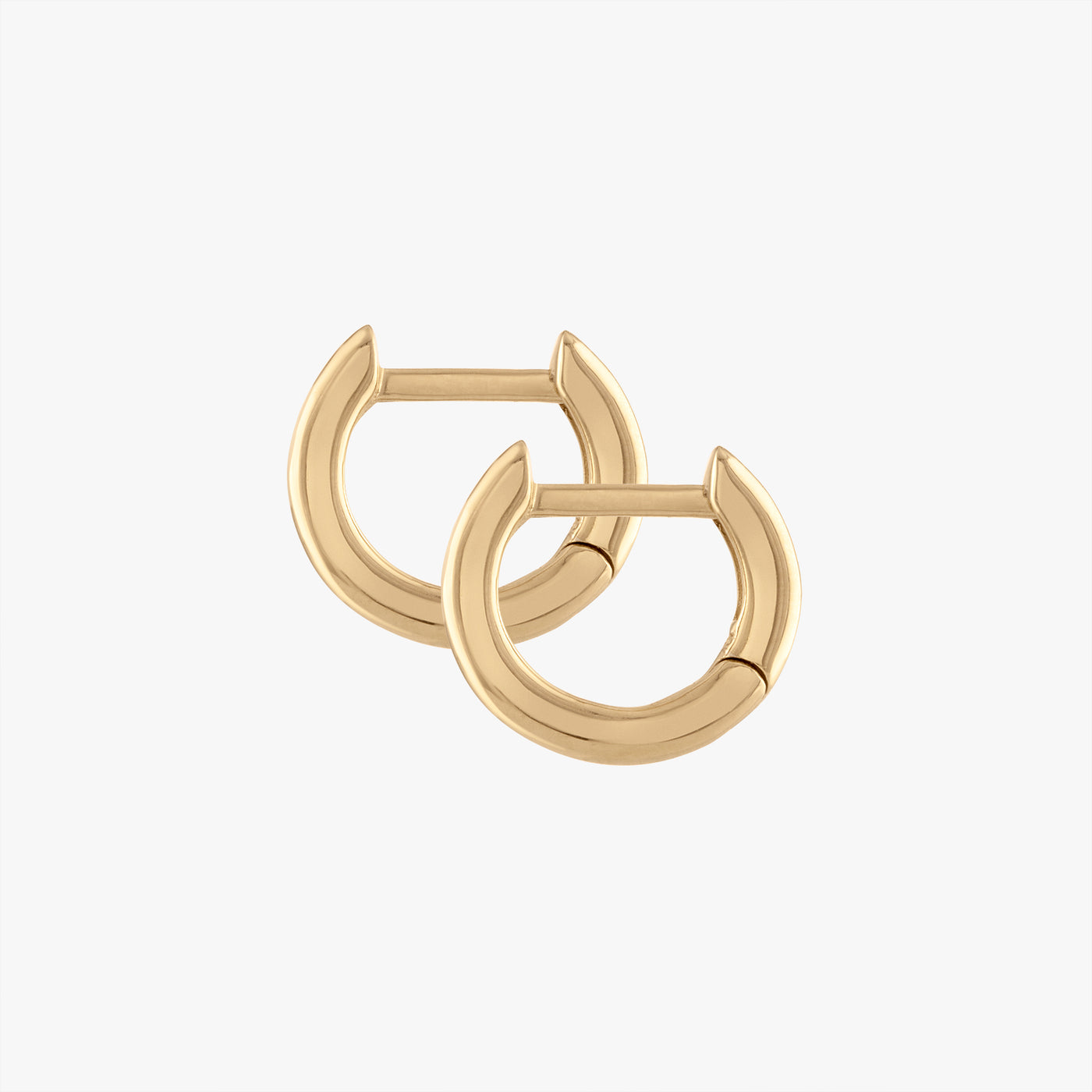 Classic Huggie Hoop Earrings Pair Gold 