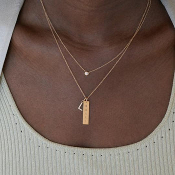 2021 MMXXI Roman Numeral Bar Necklace