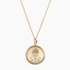 14K Gold and Gold Vermeil Alpha Delta Pi ADPi Sunburst Crest Necklace