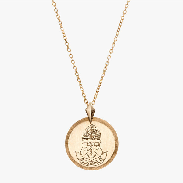 Alpha Delta Pi Gold Florentine Necklace Petite