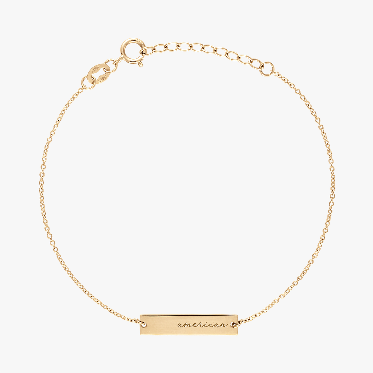American Horizontal Bar Bracelet in Cavan Gold and 14K Gold