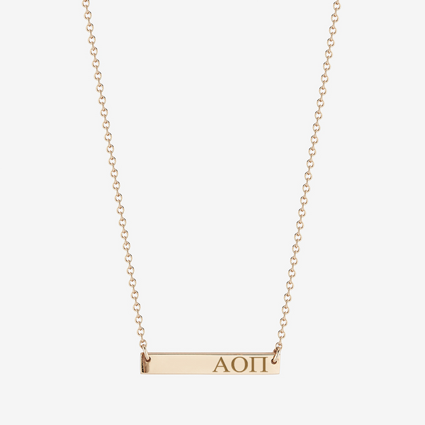White Gold Name Bar Necklace, 4 Sides, 18K Engraved and Personalized | eBay