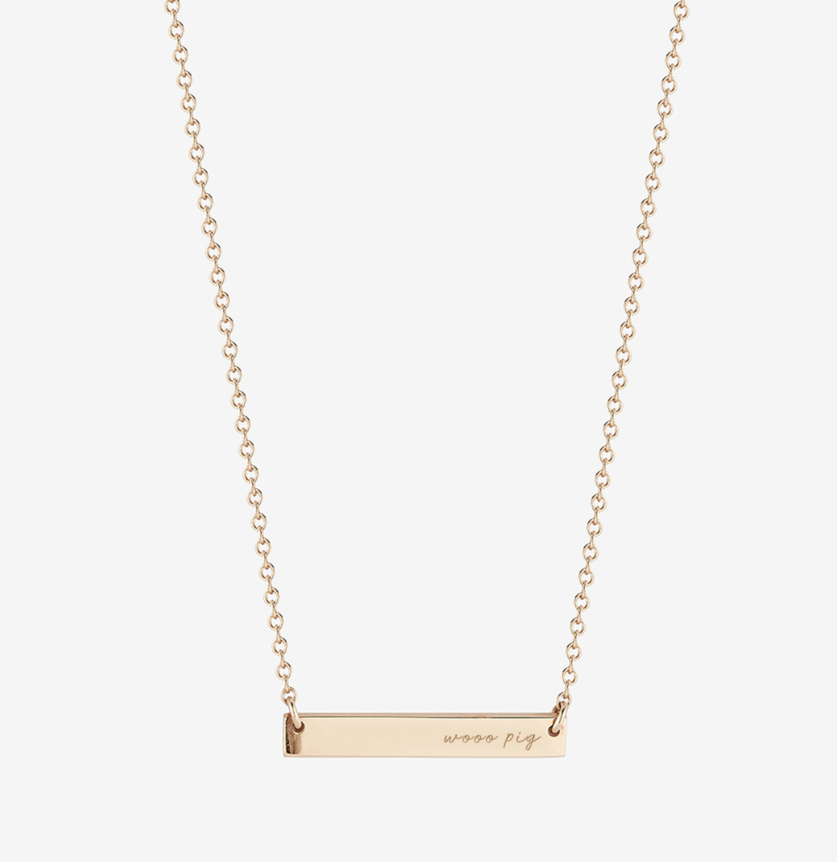 Arkansas Wooo Pig Horizontal Bar Necklace
