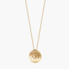 Alpha Sigma Tau Letters Necklace Petite in Cavan Gold and 14K Gold