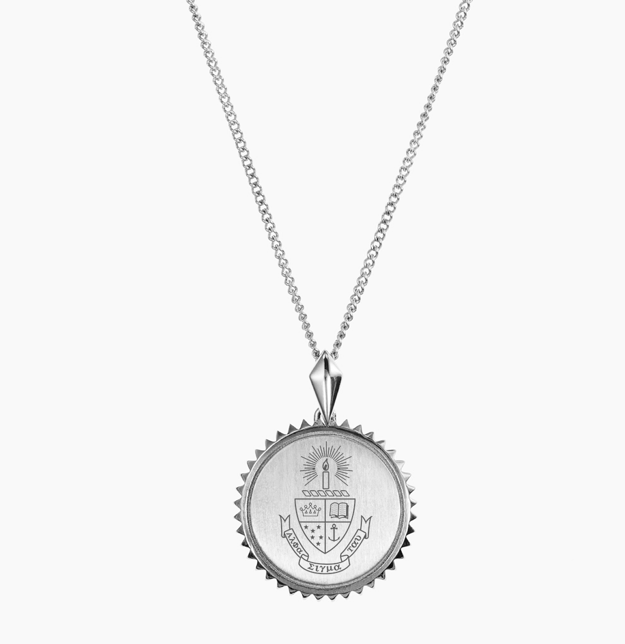 Alpha Sigma Tau Sunburst Crest Pendant
