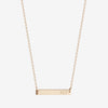 Alpha Sigma Tau Horizontal Bar Necklace in Cavan Gold and 14K Gold