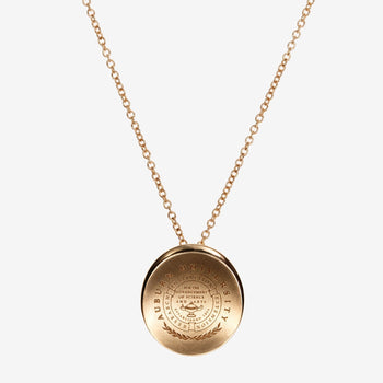 Gold Auburn Organic Crest Necklace