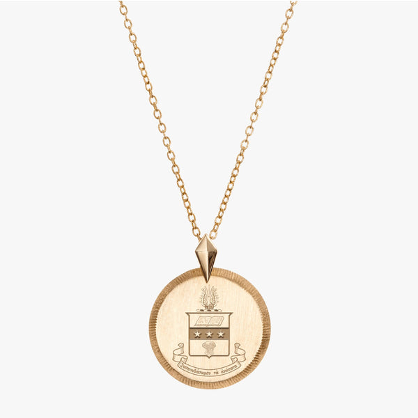 Alpha Chi Omega Gold Florentine Necklace Petite