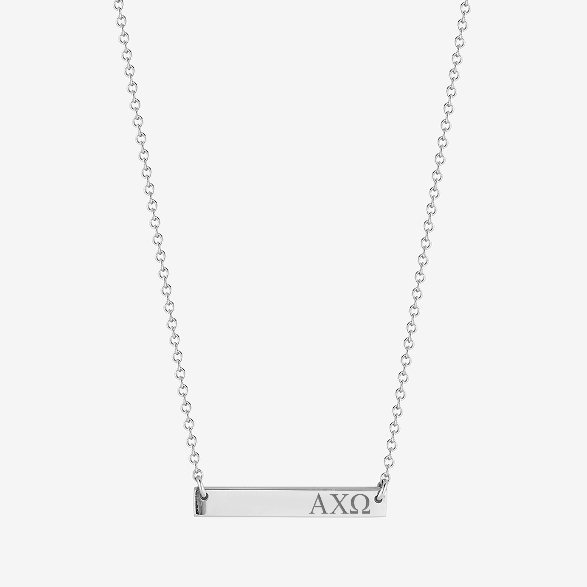 Alpha Chi Omega Horizontal Bar Necklace