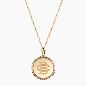 Gold Vermeil 14K Gold Boston College Vintage BC Sunburst Necklace