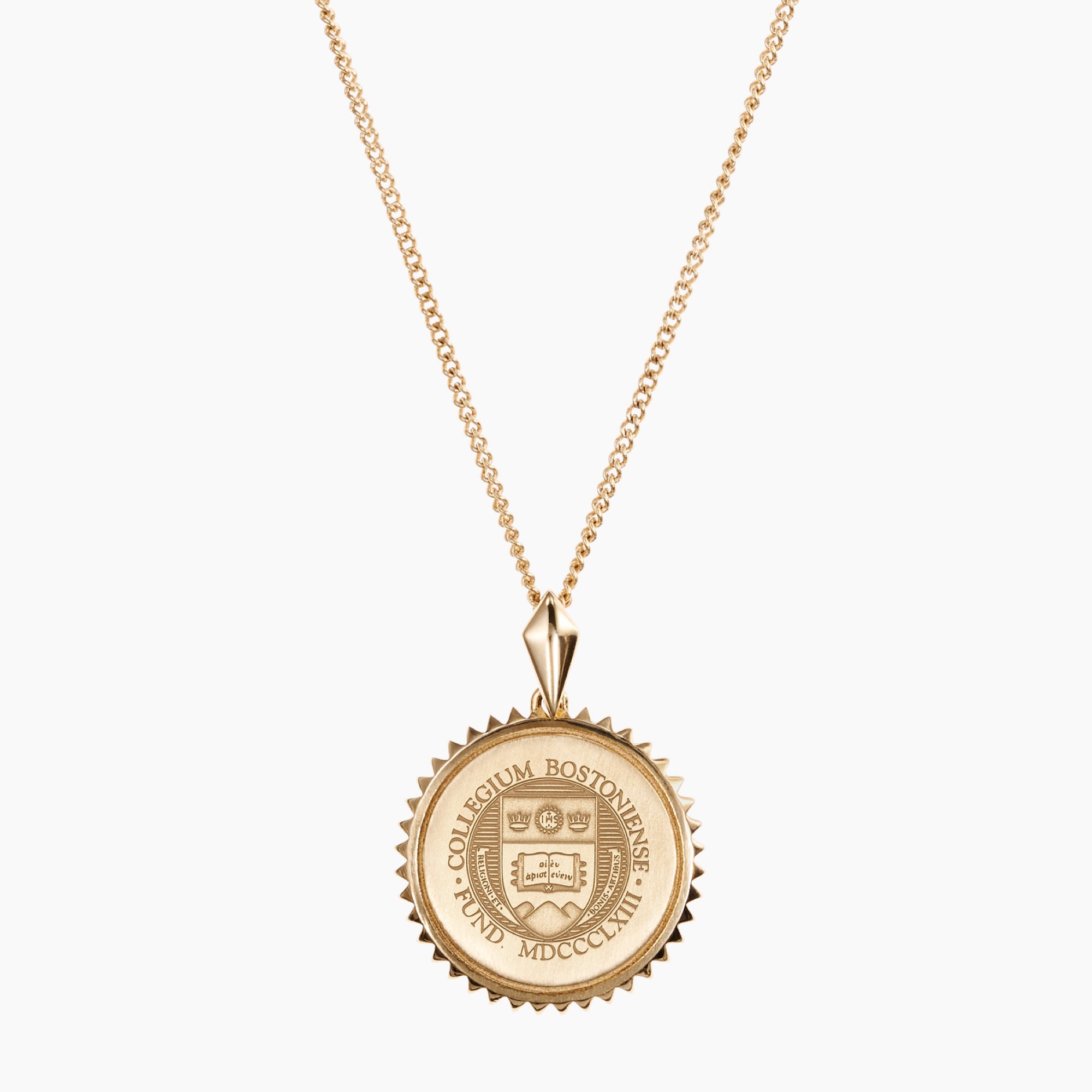 Gold Vermeil 14K Gold Boston College Sunburst Necklace