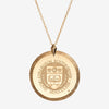 Gold Boston College Florentine Crest Necklace Large