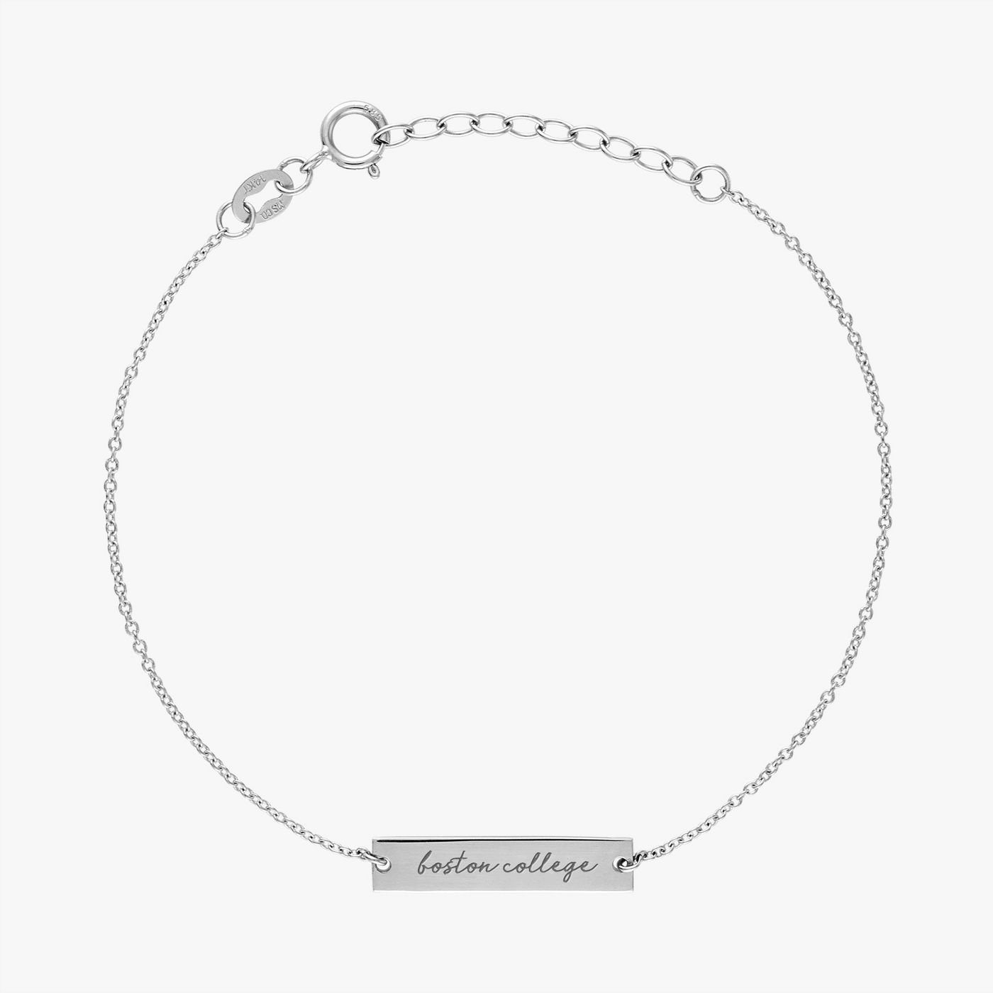 Boston College Horizontal Necklace Sterling Silver