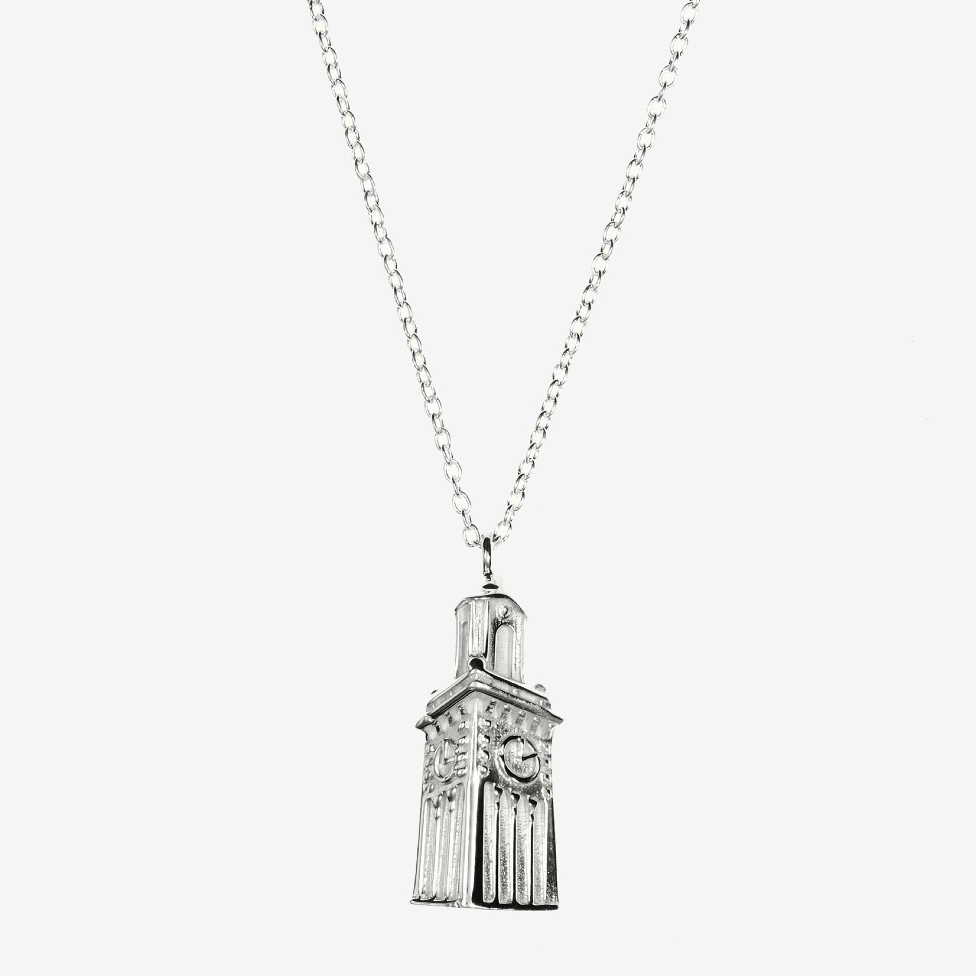 Silver Brown Carrie Tower Necklace