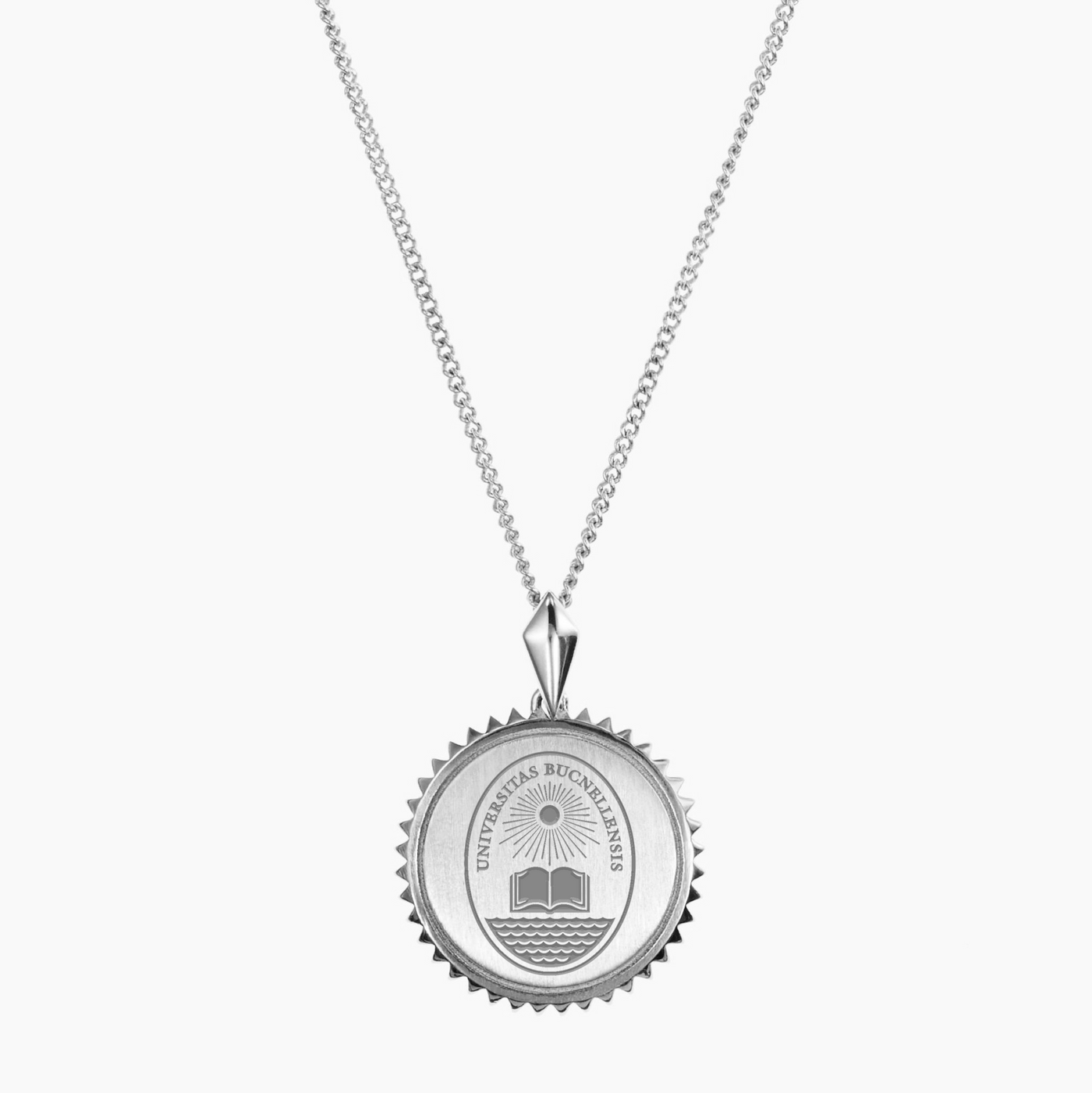 Bucknell Seal Sunburst Necklace Sterling Silver