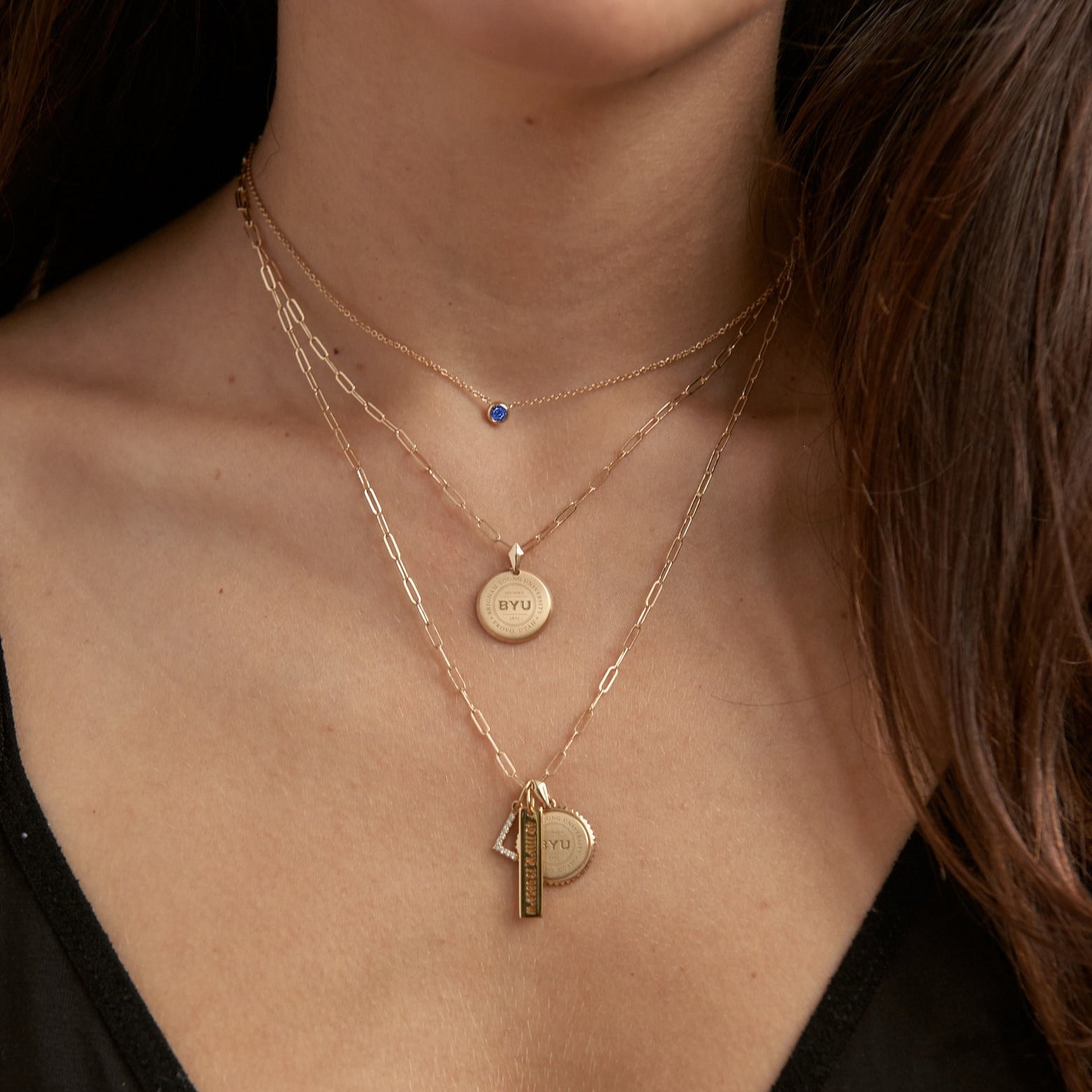 BYU Sunburst Necklace on Figure
